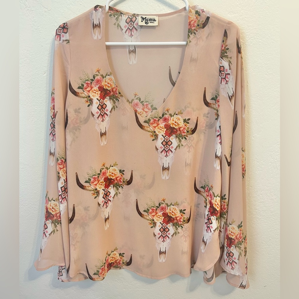 Show Me Your Mumu Bull Print Top